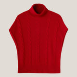 Cable-knit Turtleneck Vest