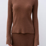 Ribbed Flare Skirt