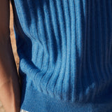 Rib-knit Polo Shirt