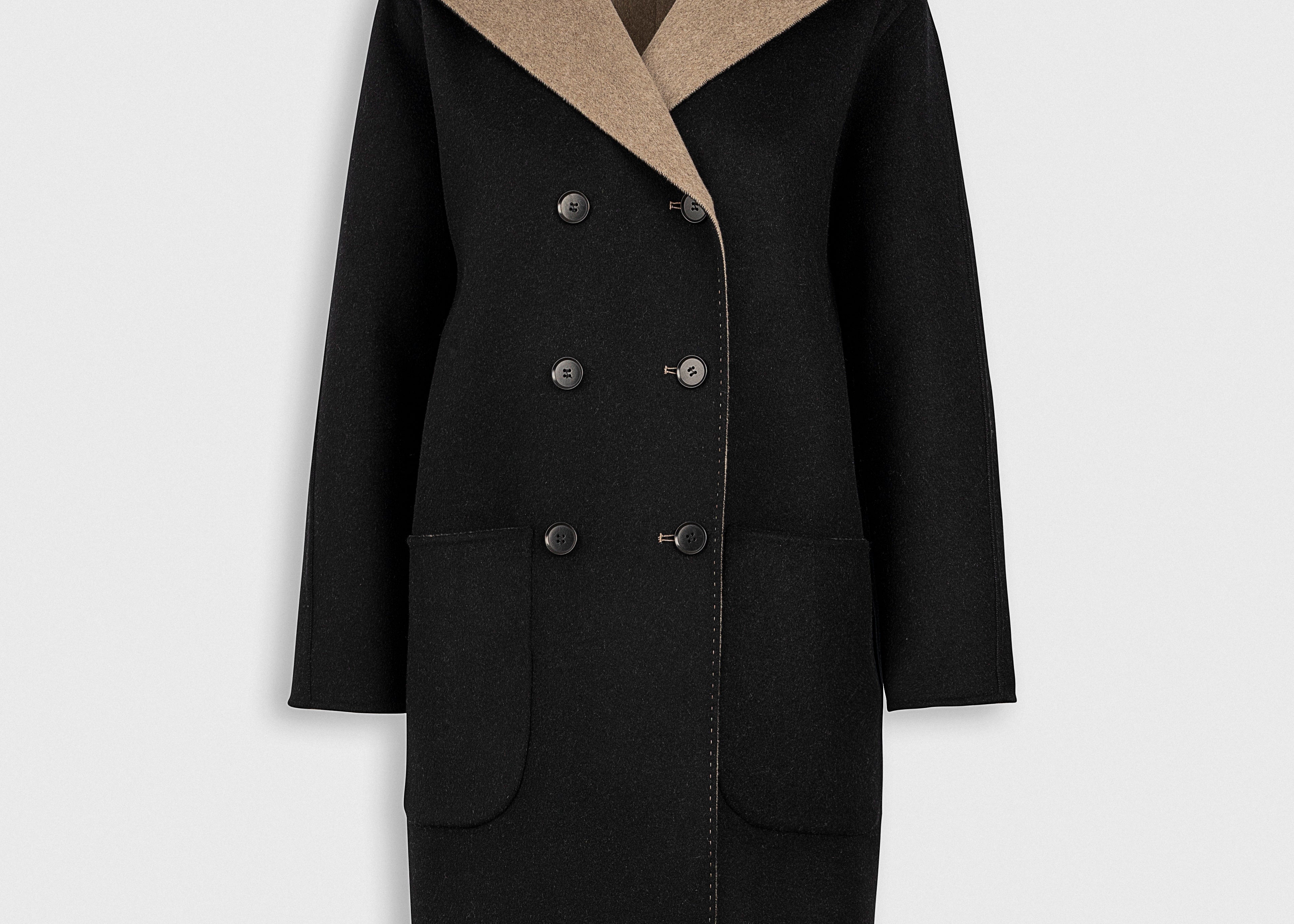 Double Breasted Hooded Coat