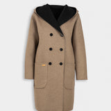 Double Breasted Hooded Coat