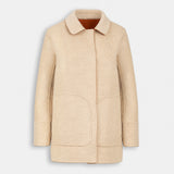 Cashmere Short Coat is reversible, crafted from two tone double-faced fabric, suitable to wear anytime and anywhere. 